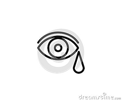 Human eye and eye drops. Improve eyesight. Symbol. Vector illustration. Vector Illustration